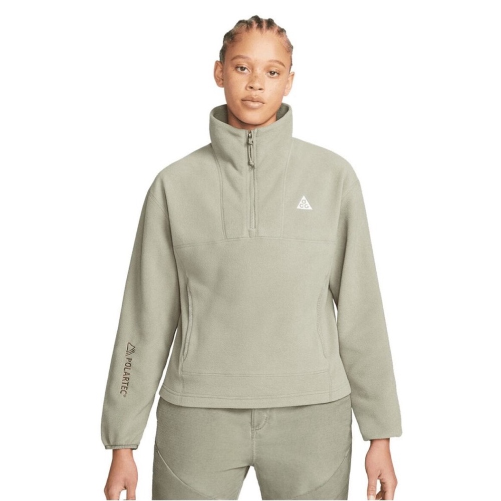 Women's Olive Fleece Pullover